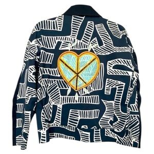 Desert Design Native‎ Graphic Print Lightweight Jacket Size M
